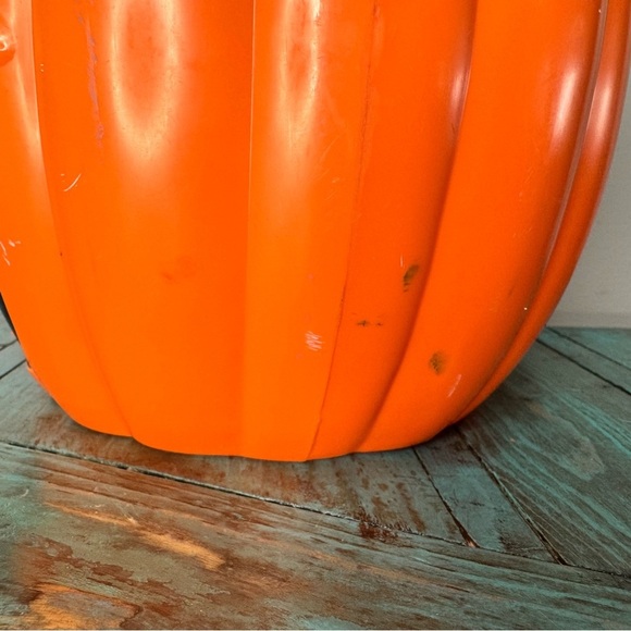 Vintage Monocore 1998 Scary Light Up Eyes Jack-O-Lantern Trick Or Treat Bucket - Picture 7 of 11